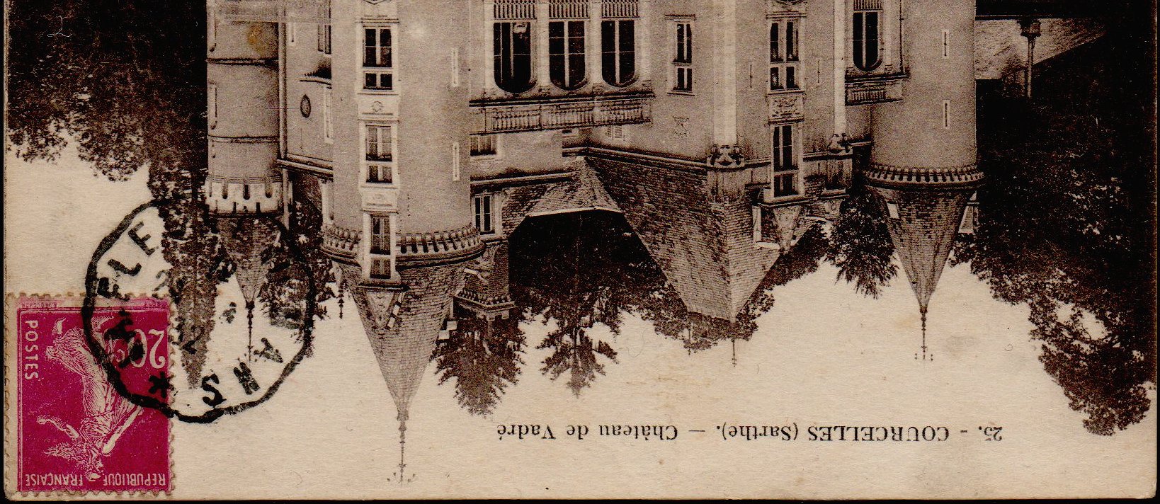Courrier-Convoyeur-Ligne La Fleche au Mans 1932 - tramway - Courcelles-la-Foret